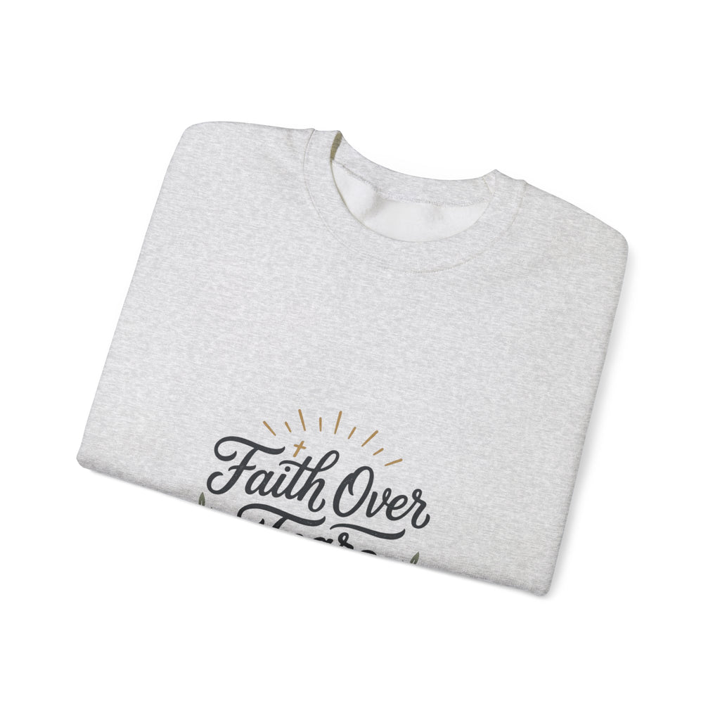 Faith Over Fear sweatshirt | Inspirational Christian Scripture crewneck