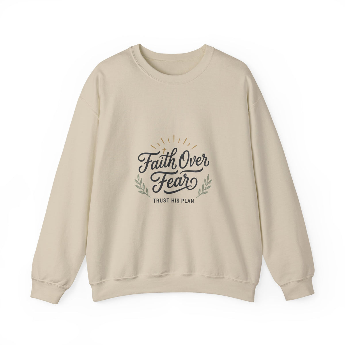 Faith Over Fear sweatshirt | Inspirational Christian typography