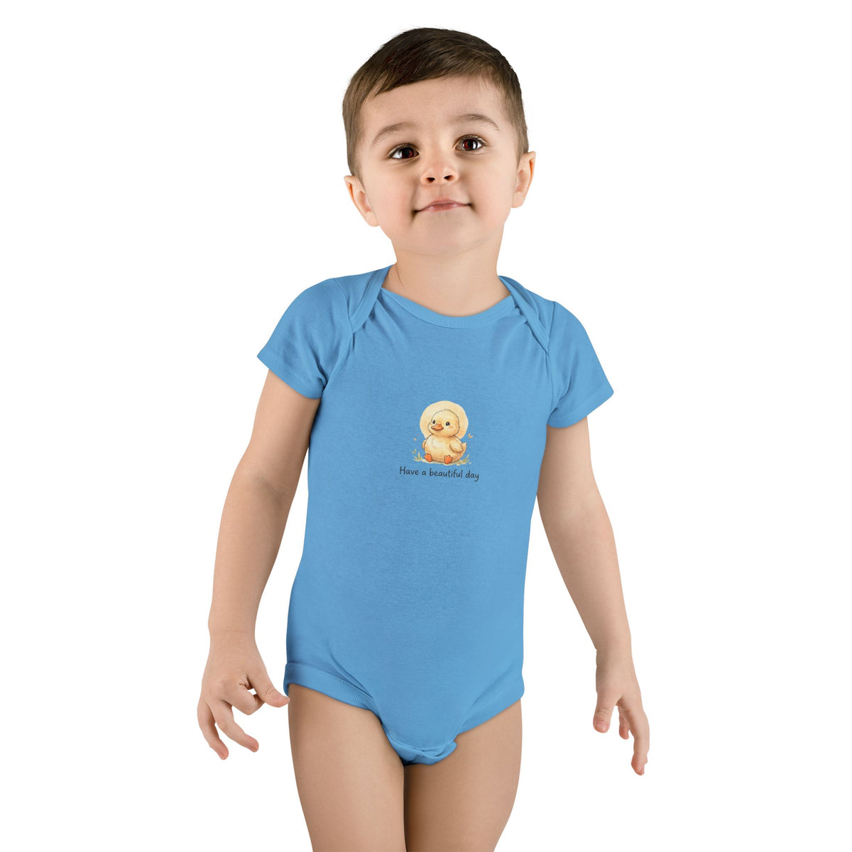 Cute Duck Illustration Have a Beautiful Day Onesie
