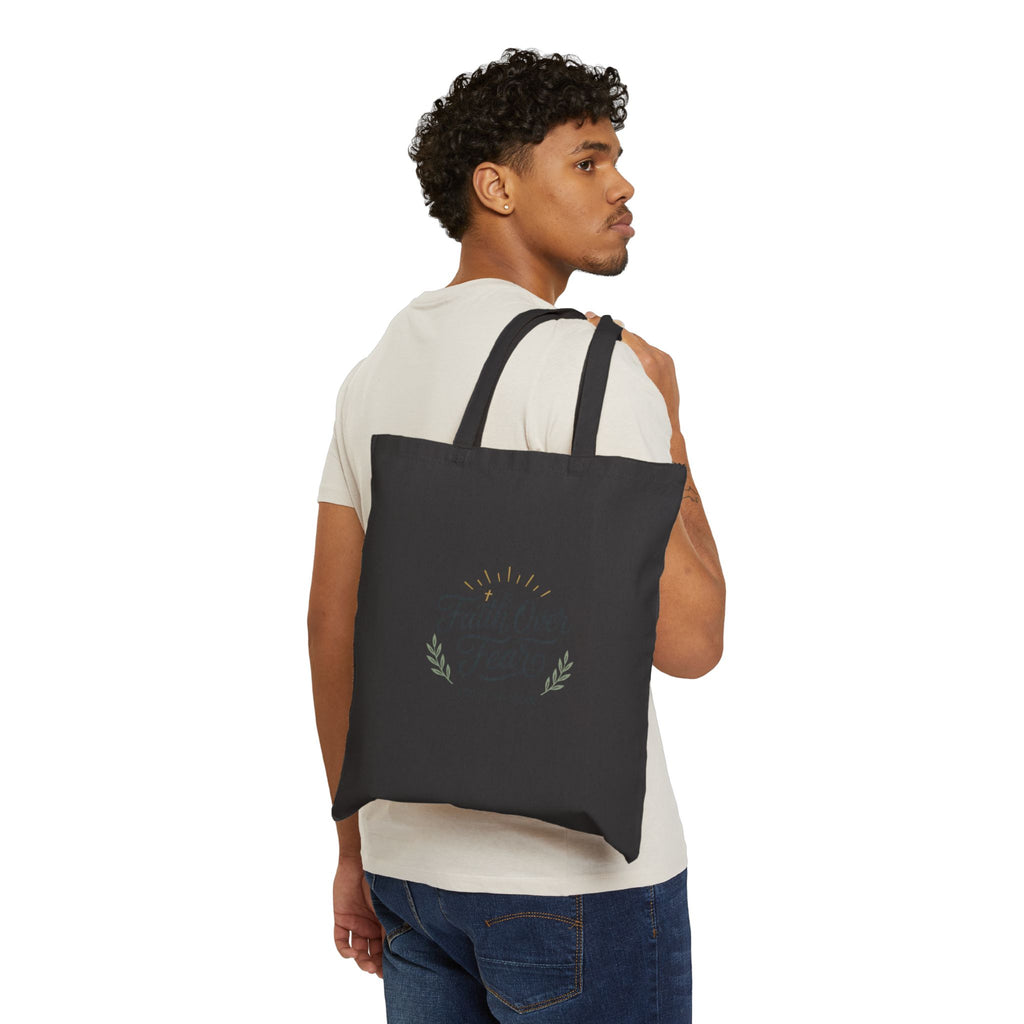 Faith Over Fear Tote Bag | Inspirational Canvas Tote