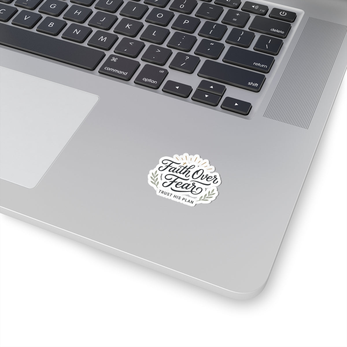 Faith Over Fear sticker | Kiss-cut inspirational decal, trust his plan