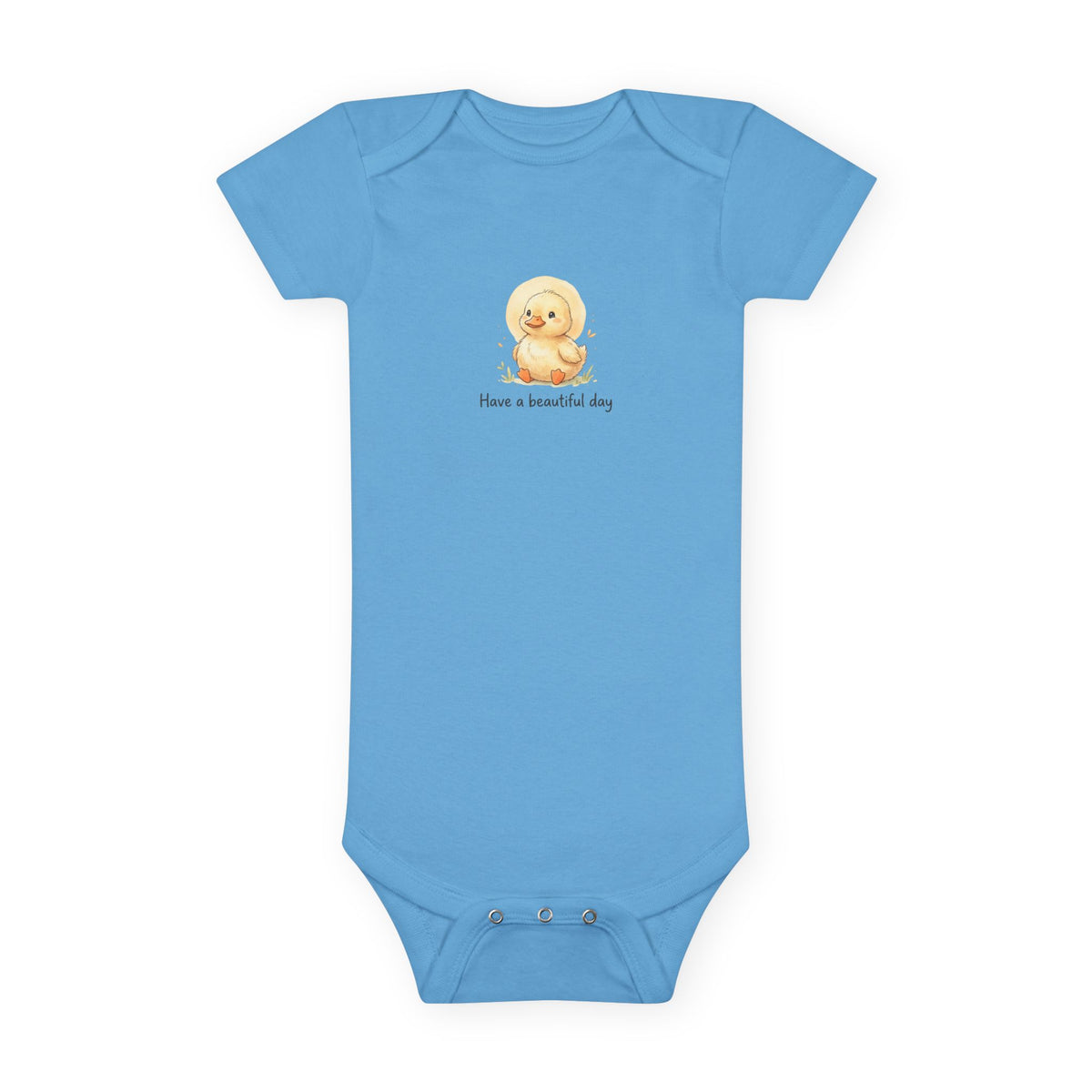 Cute Duck Illustration Have a Beautiful Day Onesie