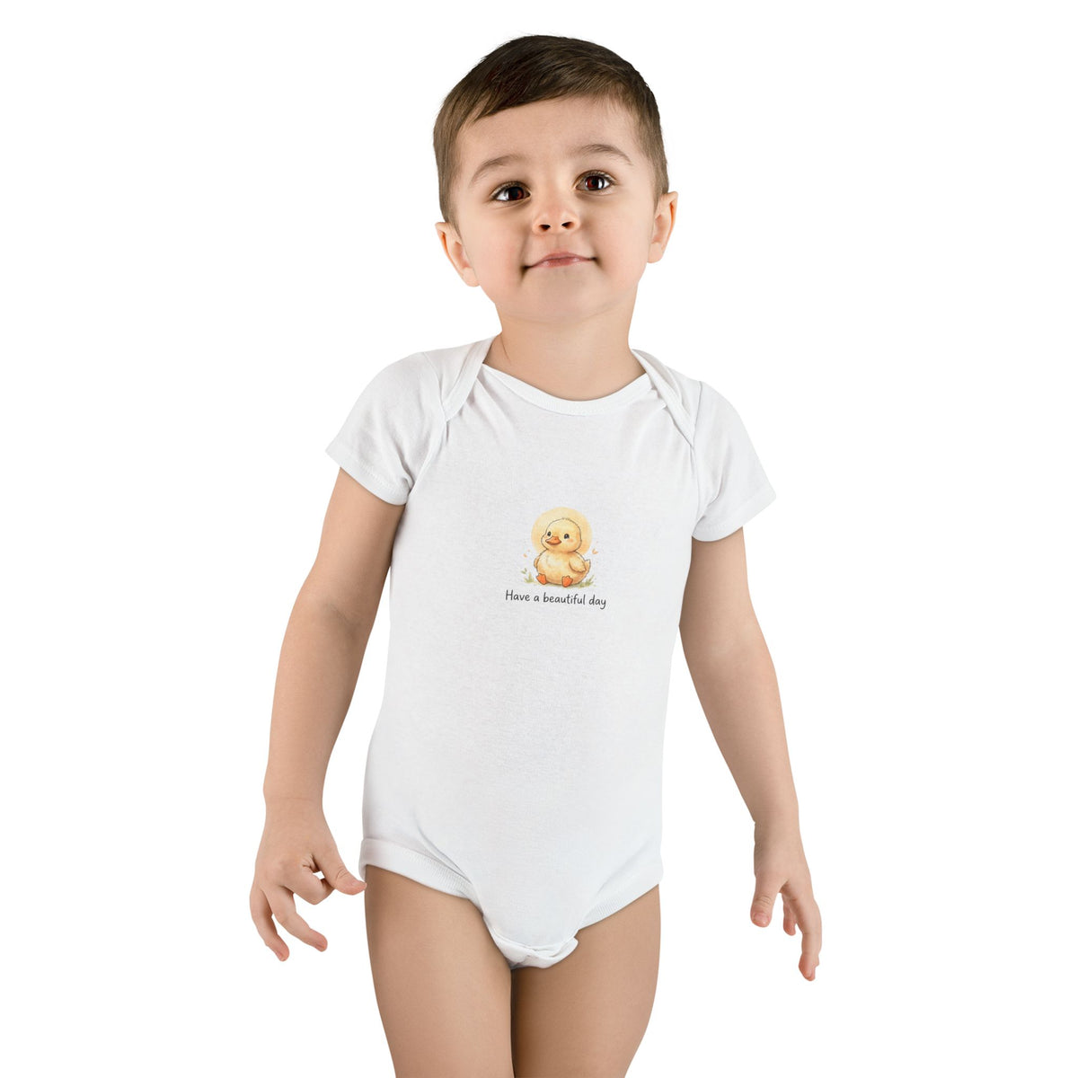 Cute Duck Illustration Have a Beautiful Day Onesie