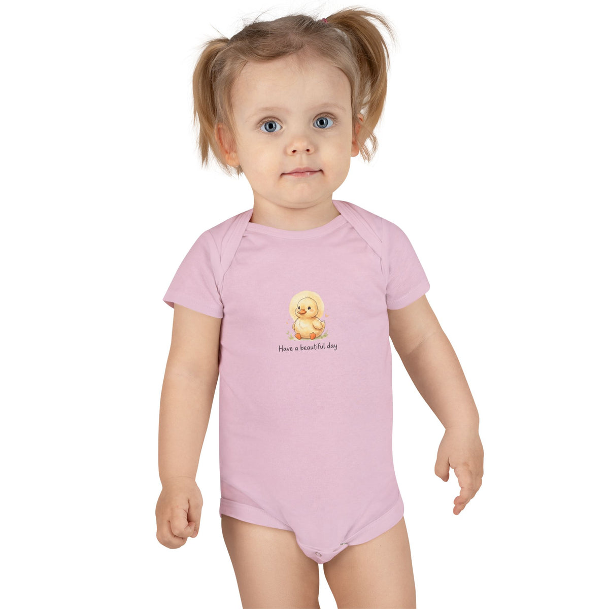 Cute Duck Illustration Have a Beautiful Day Onesie