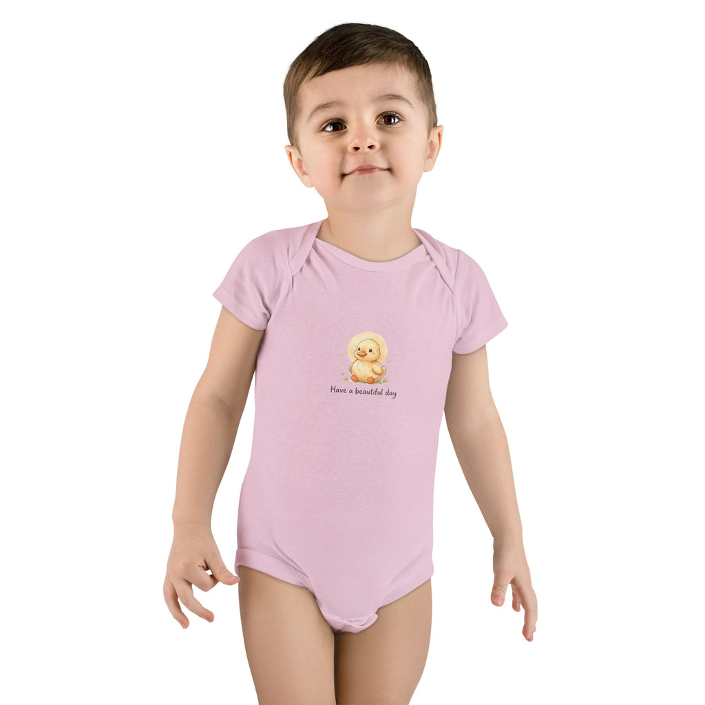 Cute Duck Illustration Have a Beautiful Day Onesie