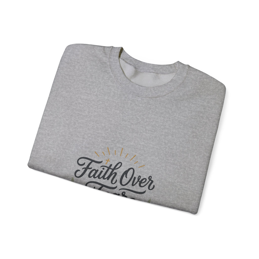Faith Over Fear sweatshirt | Inspirational Christian typography
