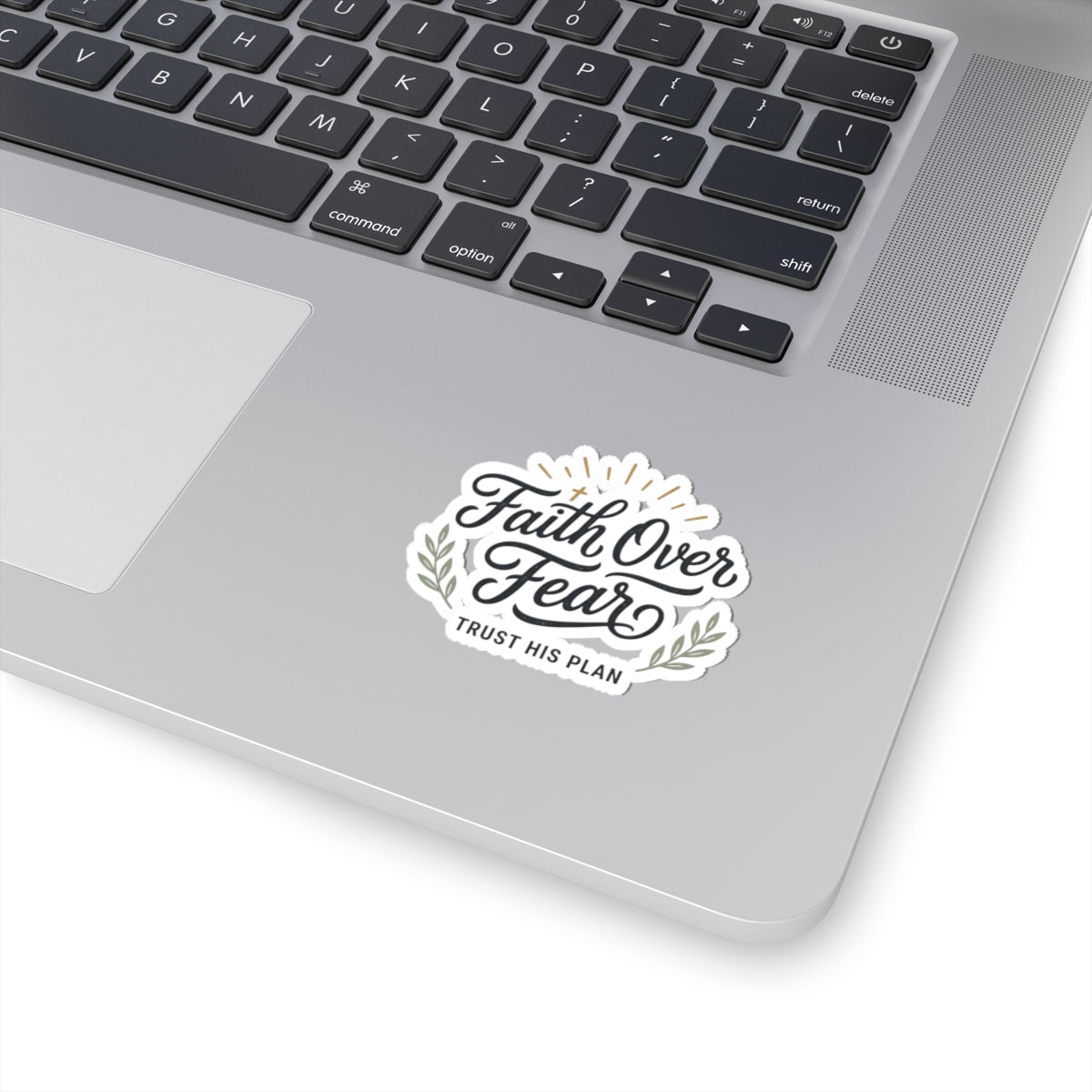 Faith Over Fear sticker | Kiss-cut inspirational decal, trust his plan