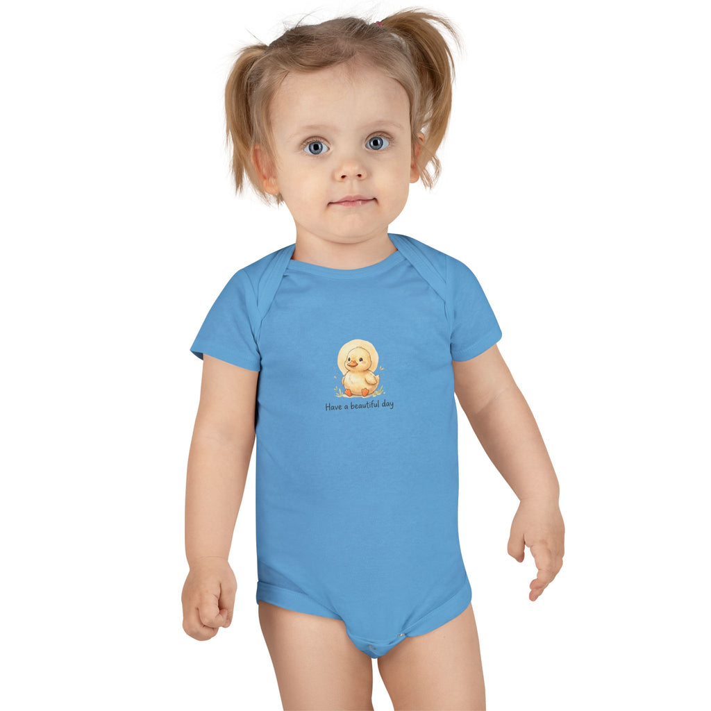 Cute Duck Illustration Have a Beautiful Day Onesie