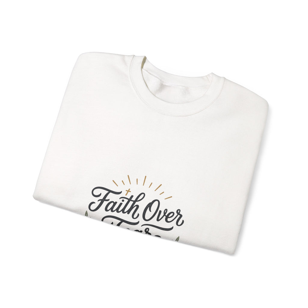 Faith Over Fear sweatshirt | Inspirational Christian typography