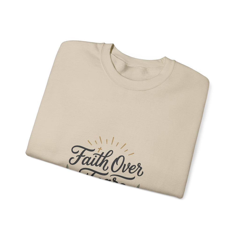 Faith Over Fear sweatshirt | Inspirational Christian typography