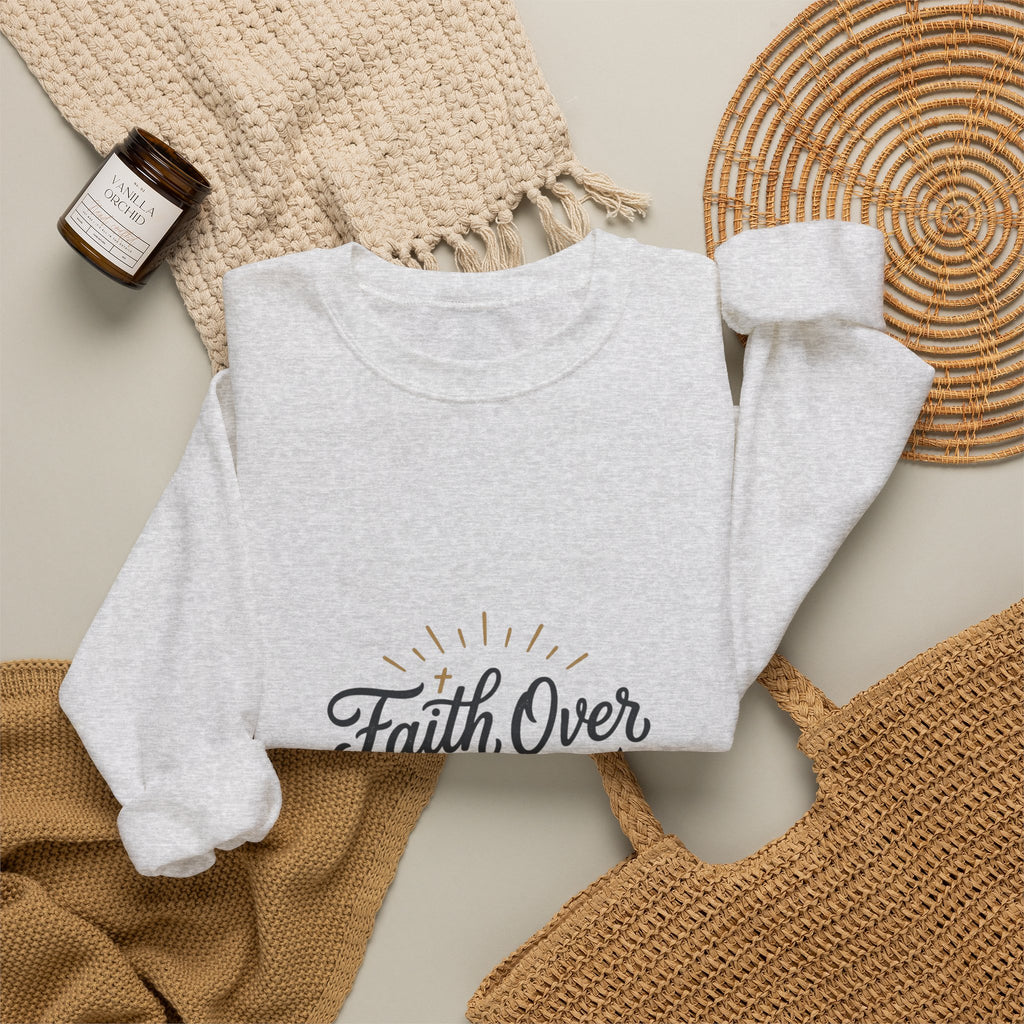 Faith Over Fear sweatshirt | Inspirational Christian Scripture crewneck