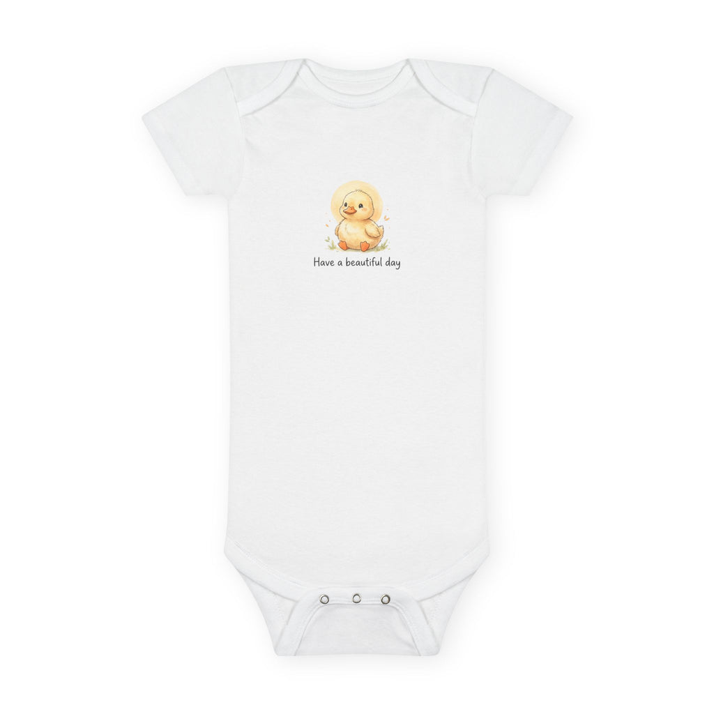 Cute Duck Illustration Have a Beautiful Day Onesie