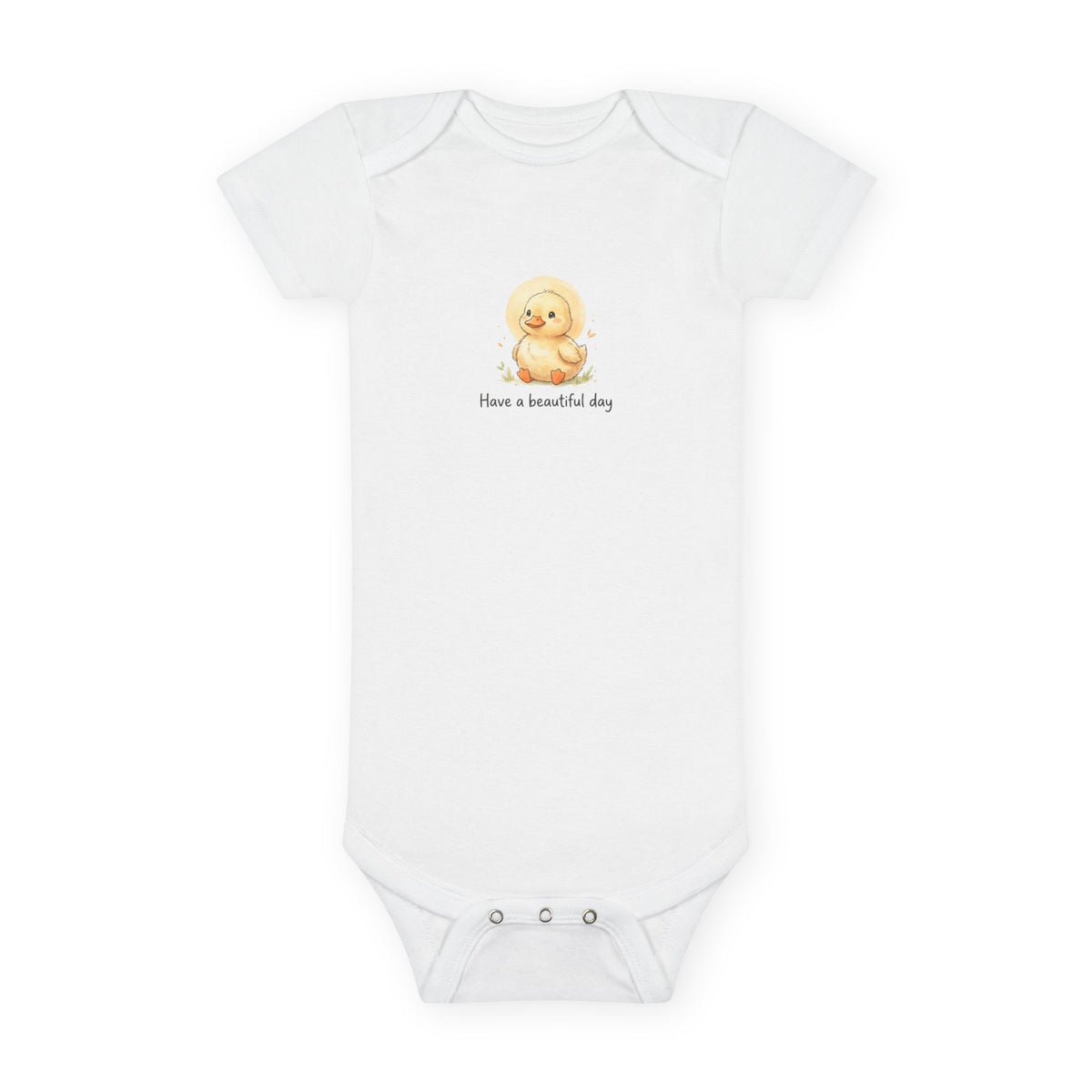 Cute Duck Illustration Have a Beautiful Day Onesie