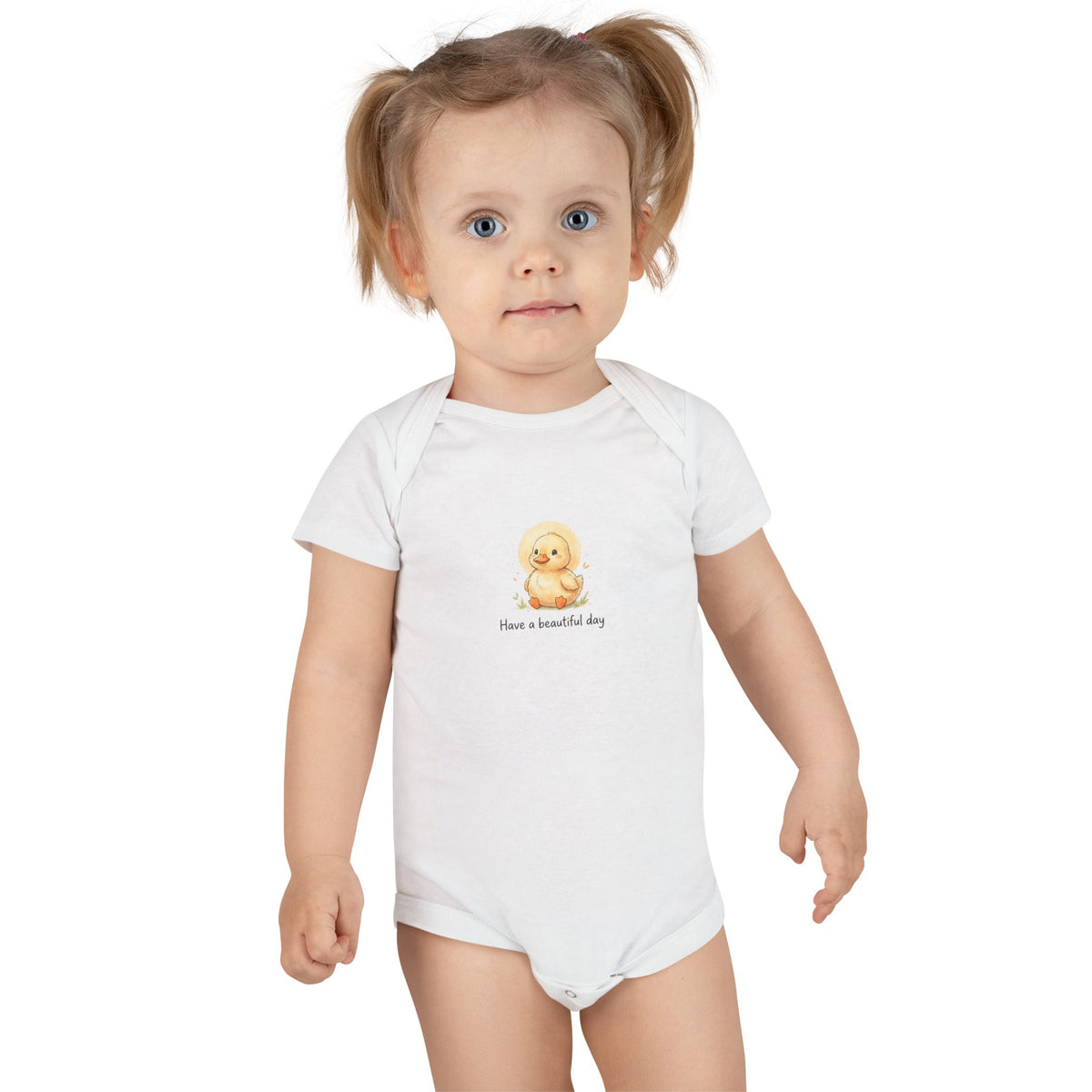 Cute Duck Illustration Have a Beautiful Day Onesie
