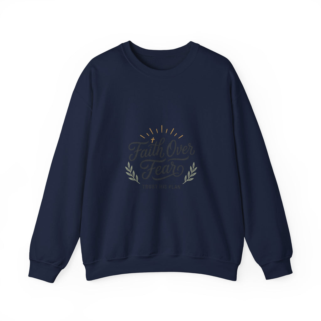Faith Over Fear sweatshirt | Inspirational Christian typography